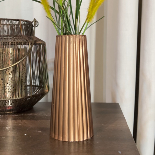 nordic ribbed vase