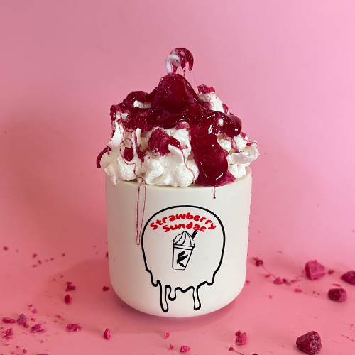 sundae dessert candle